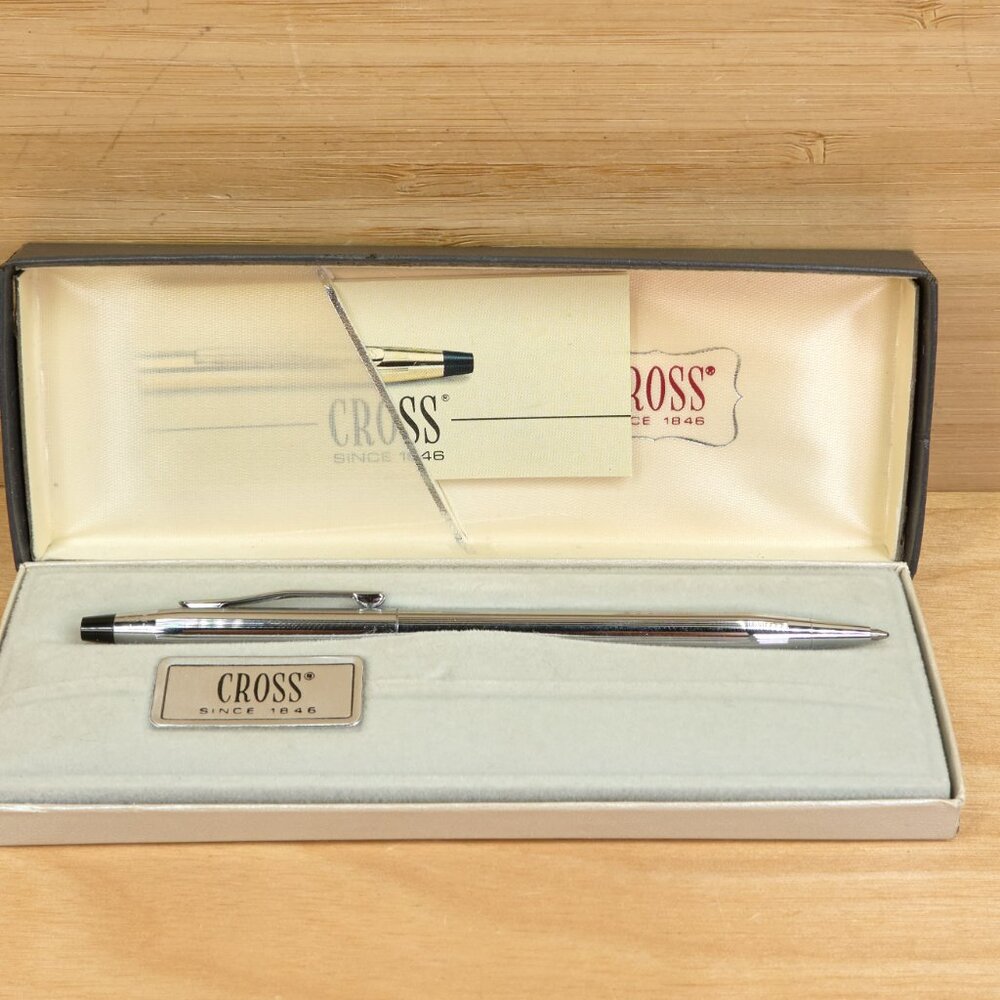 Vintage Cross Century Classic Chrome Ballpoint Pen, Made in USA